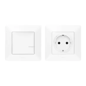  Set inteligent preasociat Legrand Valena Life-Netatmo: priză 2P+F (V) + întrerupător (ETV), alb - 752154