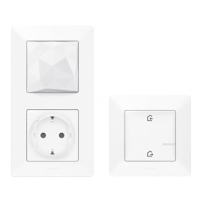   Kit de pornire pentru casă inteligentă Legrand Valena Life-Netatmo: gateway + priză 2P+F (V) + comutator scenariu plecare/sosire (ETV), alb - 752196