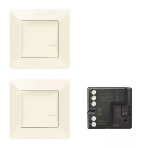   Set inteligent LeGrand Valena Life-Netatmo pre-asociat pentru conectarea întrerupătorului: micro modul ON/OFF + 2 întrerupătoare (ETV), culoare fildeș - 752250