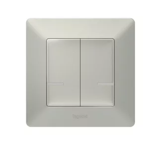   Legrand Valena Life-Netatmo comutator dublu inteligent (actuator), cu conexiune neutră (N), 1 cadru, aluminiu - 752388
