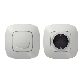   Set inteligent pre-asociat Legrand Valena Allure-Netatmo: priză 2P+F (V) + întrerupător (ETV), aluminiu - 752754