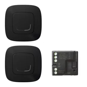   Set inteligent LeGrand Valena Allure-Netatmo pre-asociat pentru comutare: micro modul ON/OFF + 2 comutatoare (ETV), negru - 752850