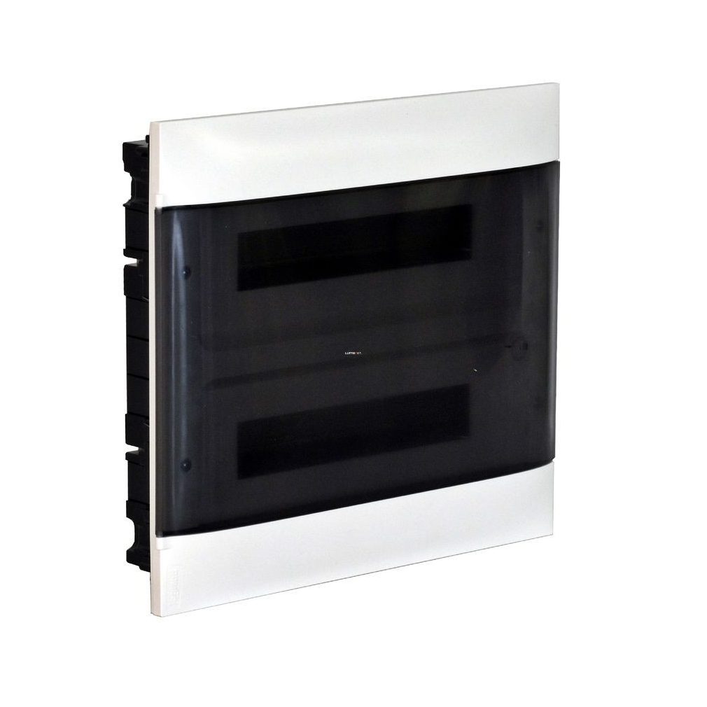 Legrand PractiboxS distribuitor de mici dimensiuni pentru gips-carton, 2 rânduri, 12 module, transparent-fum (135172)