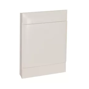   Legrand PractiboxS seria 2, 12 module, cutie de distribuție externă (650 °C), cu ușă albă, terminal de distribuție pentru împământare și neutru - 135202