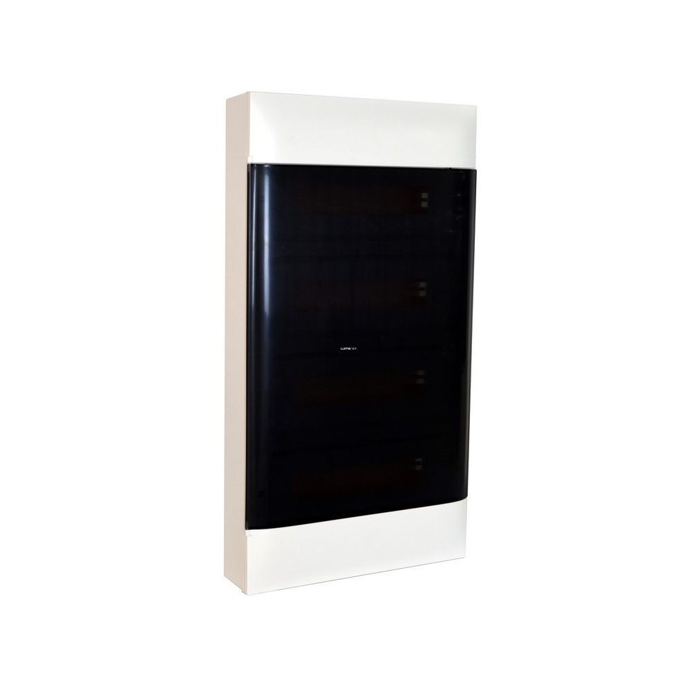 Legrand PractiboxS distribuitor extern, 4 rânduri, 12 module, transparent-fum (135214)