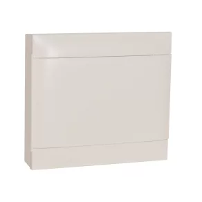   Legrand PractiboxS seria 2, 18 module, cutie de distribuție montată pe perete (650 °C), cu ușă albă, terminalele de distribuție pentru împământare și neutru - 137207