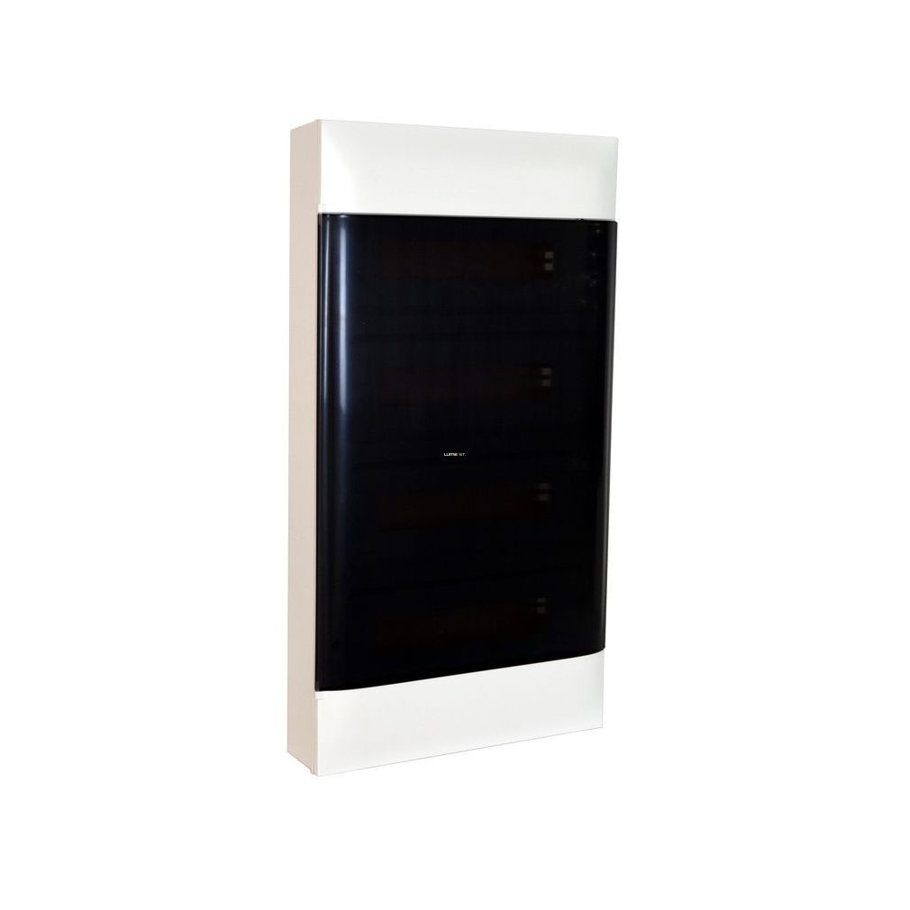 Legrand PractiboxS distribuitor extern, 4 rânduri, 18 module, transparent-fum (137219)