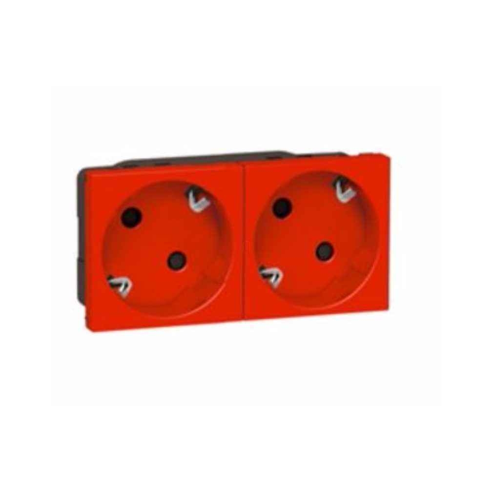 Legrand 077272 Mosaic priză cu conectare roșie 2x2+F cu arc