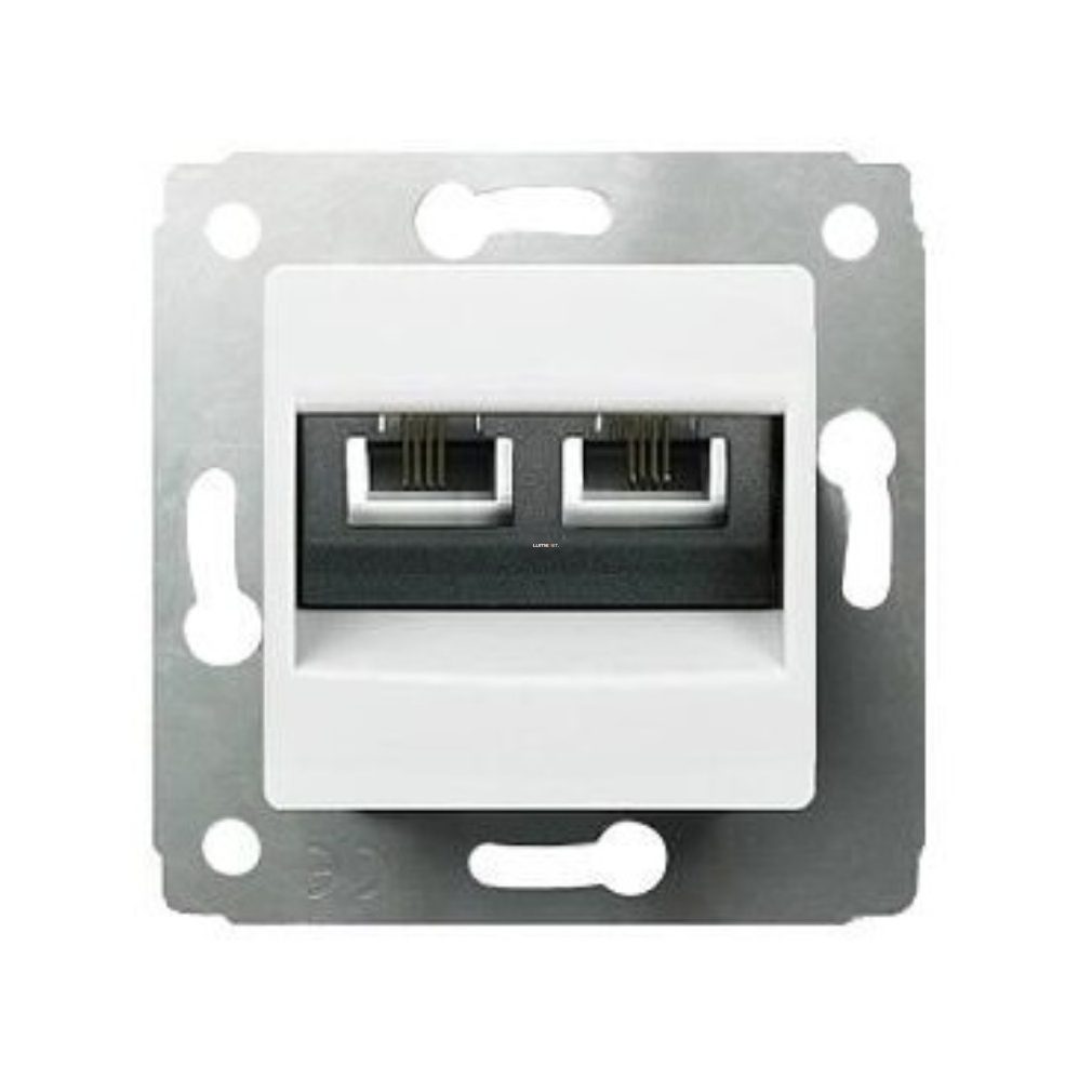 Legrand Cariva alb 2xRJ45 UTP Cat6 conector IT fără cadru (773642)