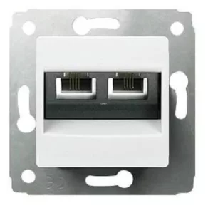   Priză IT Legrand Cariva albă 2xRJ45 UTP Cat6 fără cadru - 773642