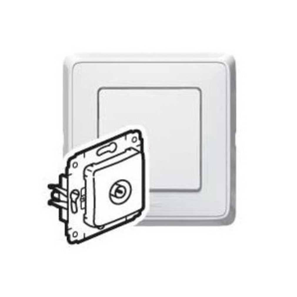 Legrand Cariva priză TV albă, 1,5dB terminală, fără cadru în formă de stea (773678)