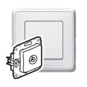   Priză TV albă Legrand Cariva, terminare 1,5 dB, fără cadru punct stelă - 773678