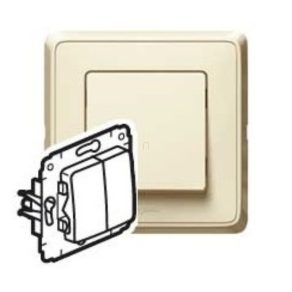   Legrand Cariva bej 106+6 întrerupător dublu fără ramă - 773708