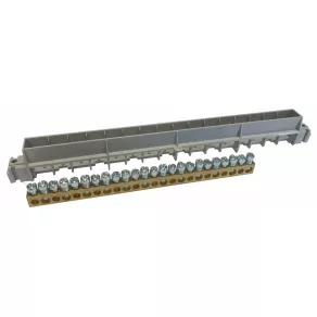   Legrand PractiboxS 12 module pentru cutie încastrată, 1 x (12x16mm² + 12x10mm²) terminal de distribuție PE neizolat cu suport izolat; Icc=6 kA - 134802