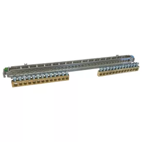   Legrand PractiboxS 18 module/rânduri pentru cutie încastrată, 2 x (1x25mm² + 12x16mm²) terminal de distribuție PE+N neizolat cu suport izolat; Icc=10 kA - 134814