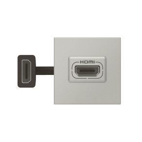   Legrand Program Mosaic HDMI 2.0 priză pre-cablată 2 module aluminiu - 079279L