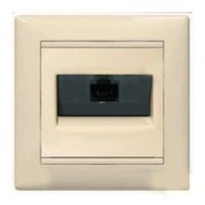  Priză Legrand Valena 1xRJ45 UTP Cat5e, montată cu șuruburi, culoare ivoriu - 774138
