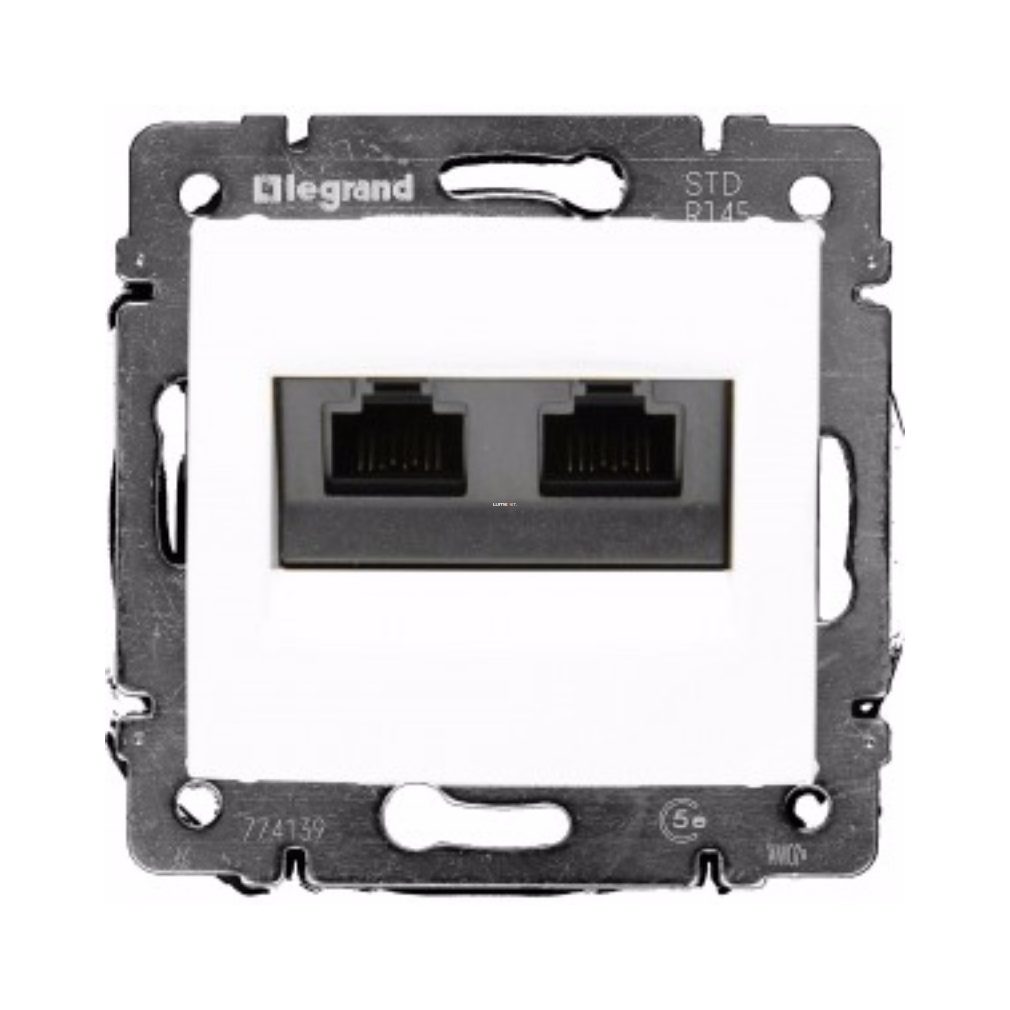 Legrand Valena 2xRJ45 UTP Cat5e priză, cu șuruburi, alb (774239)