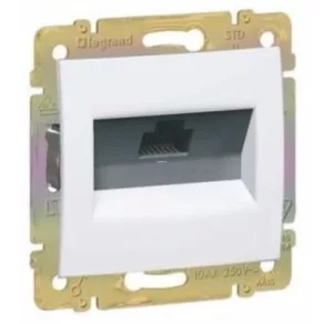   Priză Legrand Valena 1xRJ45 UTP Cat6, cu șurub, albă - 774242