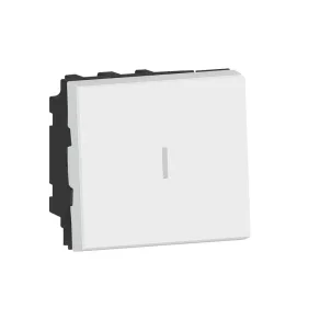   Întrerupător bipolar Legrand Program Mosaic 20A, 2 module, alb - 077063L