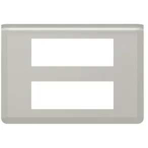   Cadru modular Legrand Program Mosaic 2x6, orizontal, aluminiu - 079336L
