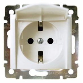   Capac cu fixare prin presare Legrand Valena 2P+F, alb - 774422
