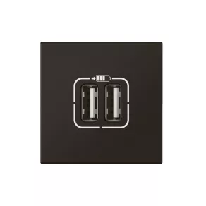   Legrand Program Mosaic priză dublă USB-A+A - 3 A-15 W, 2 module, negru mat - 079194L