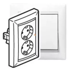 Priză Legrand Valena 2x2P+F, albă - 774400