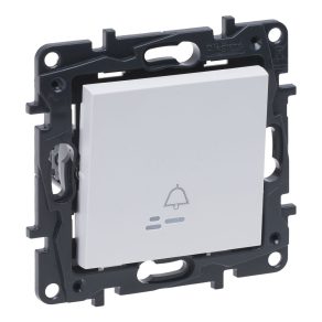   Buton Legrand Niloé Step unipolar cu indicator luminos, semnal sonor, alb - 863110