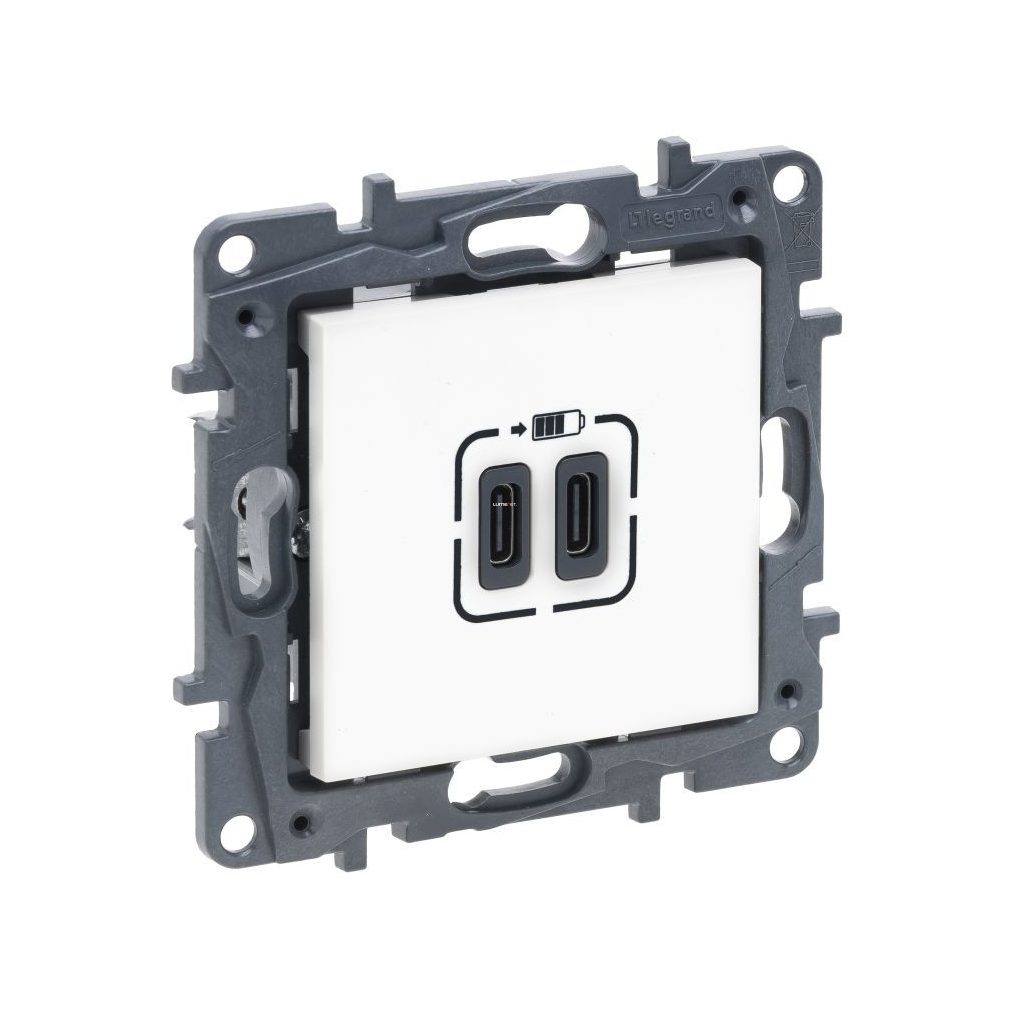 Legrand Niloé Step alb 2xUSB-C priză de încărcare 5V 3A 15W (863139)