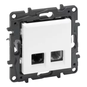   Legrand Niloé Step RJ45 Cat.6 UTP + 1xRJ11 priză, alb - 863156
