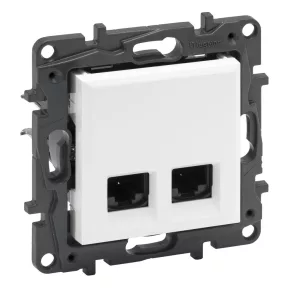 Priză Legrand Niloé Step 2xRJ45 Cat.5E FTP, albă - 863158