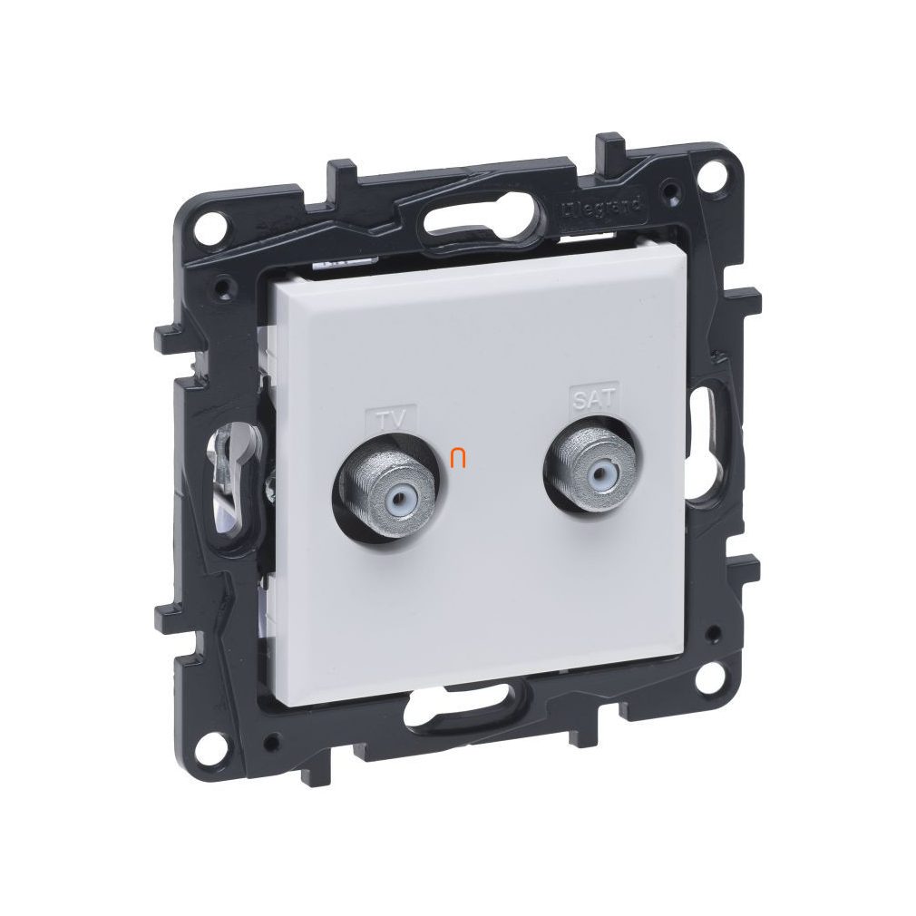 Legrand Niloé Step priză dublă pentru televizor, alb, tip F, cu închidere (1,5 dB) 863176