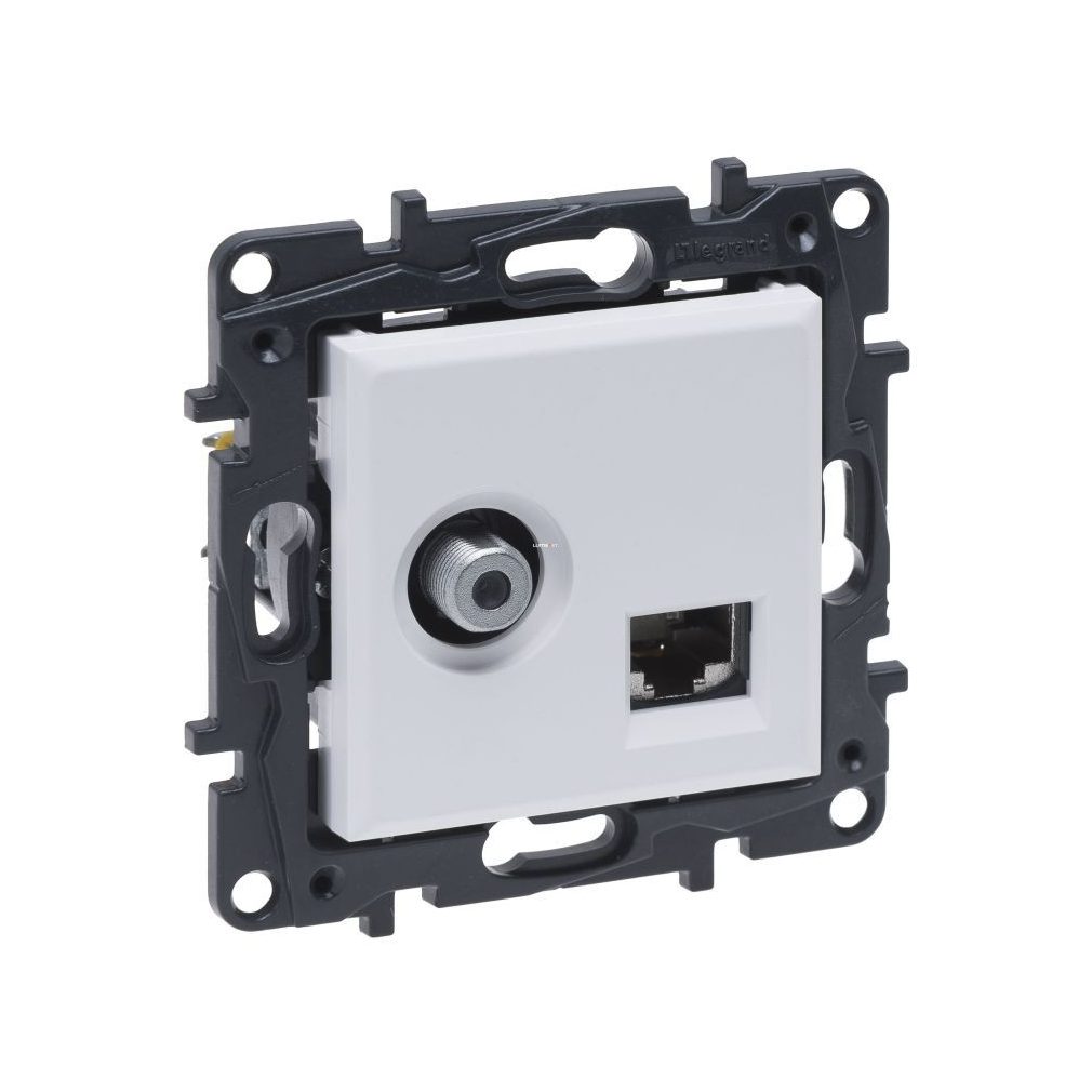 Legrand Niloé Step alb priză TV tip F + RJ45 Cat. 6 6 UTP (863177)