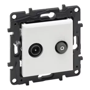   Priză Legrand Niloé Step TV-SAT în formă de stea (1,5 dB), albă - 863183