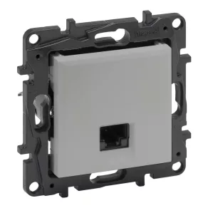   Priză Legrand Niloé Step RJ45 Cat.5E FTP, aluminiu - 863357