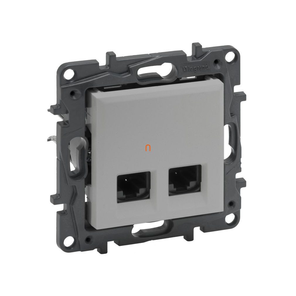Legrand Niloé Step aluminiu 2xRJ45 Cat.5E UTP priză 863360
