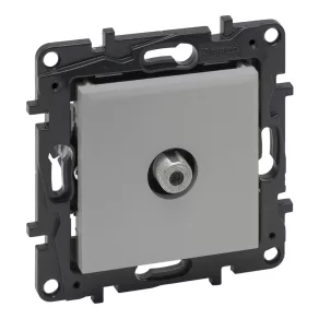   Priză terminal TV Legrand Niloé Step tip „F” (1,5 dB), aluminiu - 863375