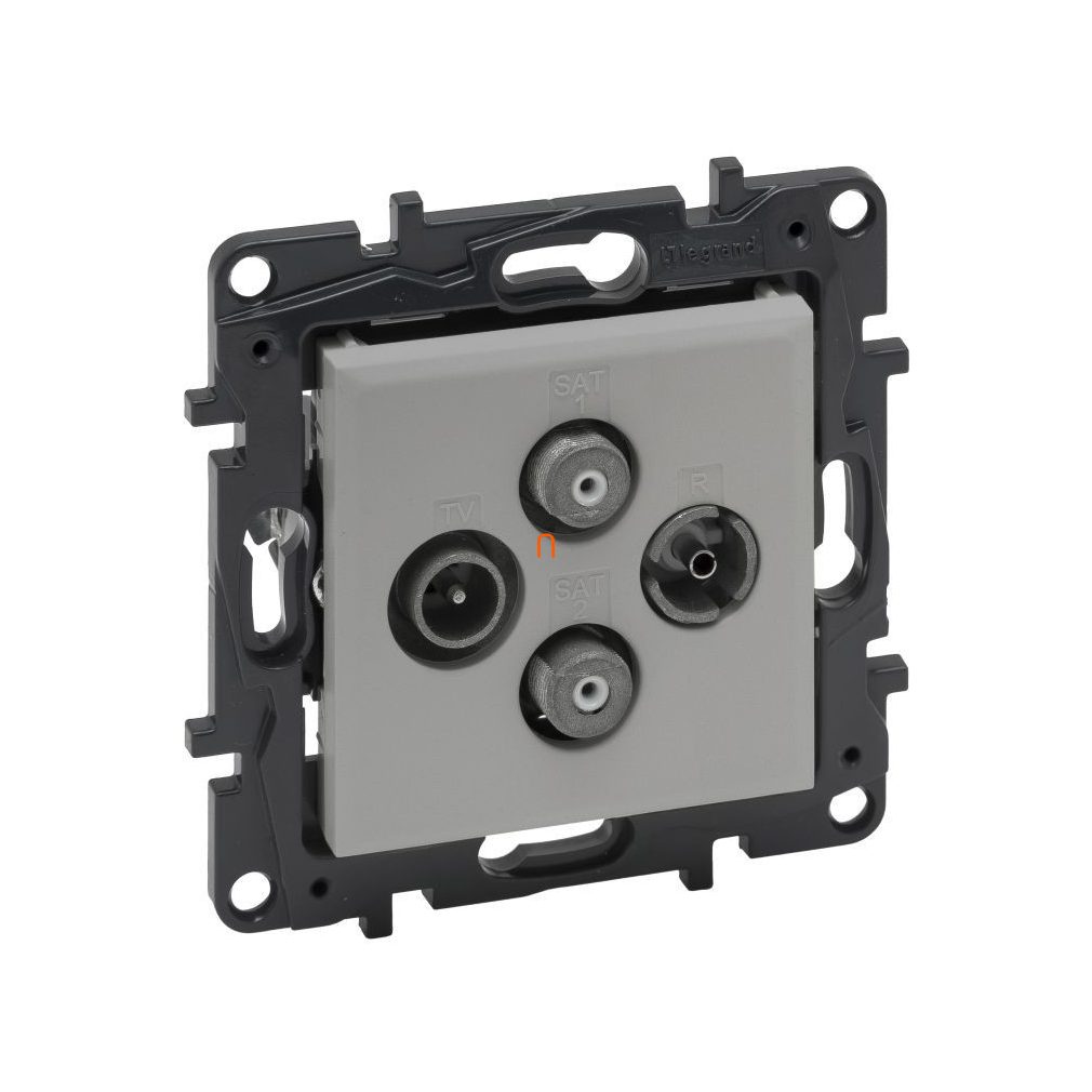 Legrand Niloé Step aluminiu TV-R-SAT-SAT priză cu punct de stelă (1,5 dB) 863382
