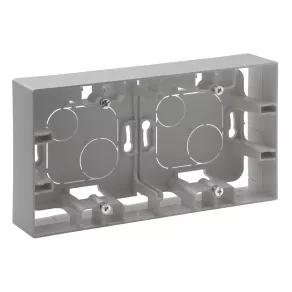   Cutie dublă de montare încastrată Legrand Niloé Step, aluminiu - 863398