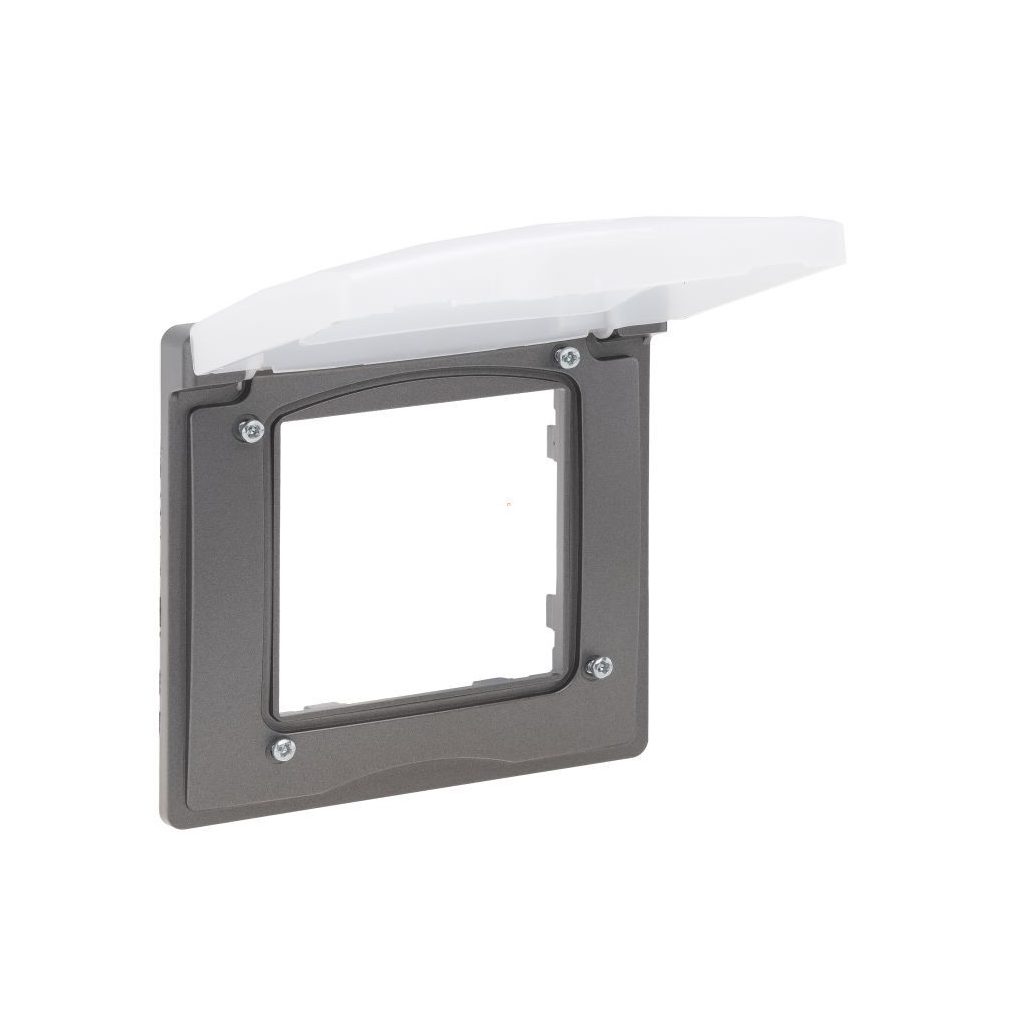 Legrand Niloé Step cadru gri grafit 1 IP44, cu capac rabatabil 863496