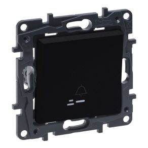   Buton unipolar Legrand Niloé Step cu indicator luminos, semnal sonor, negru - 863510