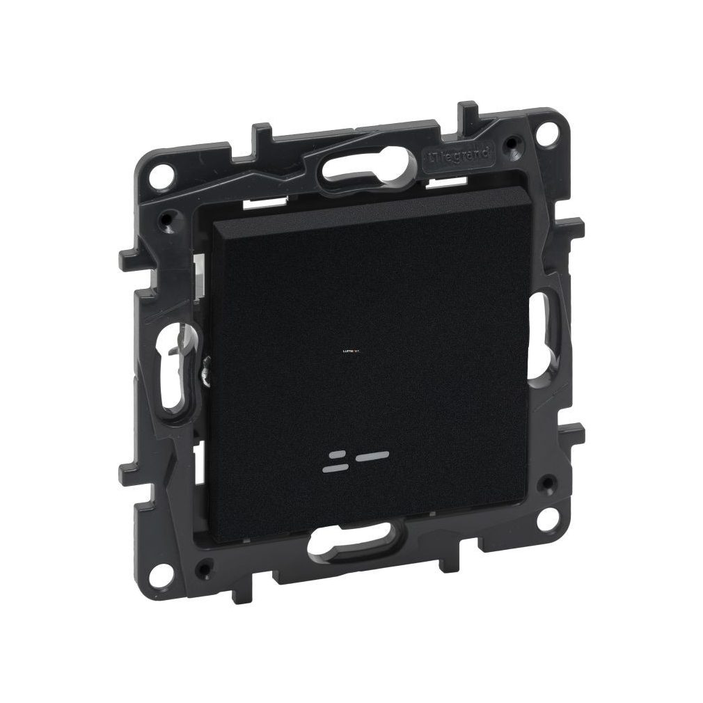 Legrand Niloé Step negru 101 JF comutator unipolar cu indicator luminos, 10AX 863511