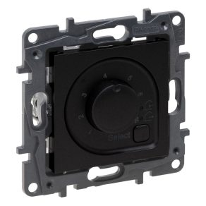  Termostat de cameră Legrand Niloé Step pentru încălzire prin pardoseală, 16 A, negru - 863542
