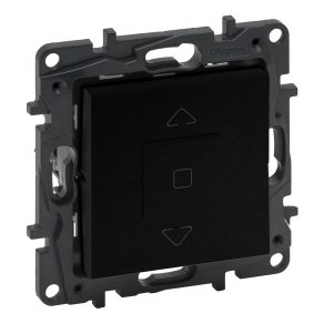   Întrerupător pentru rulouri Legrand Niloé Step (3 poziții) 6A, pentru control direct al motoarelor cu întrerupătoare mecanice de limitare, negru - 863544