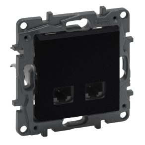 Priză Legrand Niloé Step 2xRJ45 Cat.6 UTP, negru - 863564