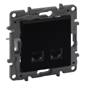 Priză Legrand Niloé Step 2xRJ45 Cat.6 STP, negru - 863566