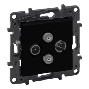  Priză Legrand Niloé Step TV-R-SAT-SAT în formă de stea (1,5 dB), negru - 863582