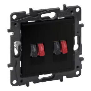   Priză dublă pentru difuzoare Legrand Niloé Step, negru - 863586