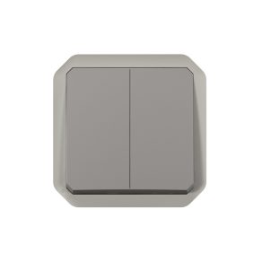 Legrand Plexo 55 comutator dublu 10A, gri - 069525L